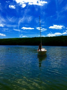 The boat in water.