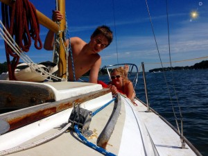 Me and Susanna on the boat.