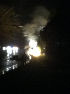 the fire