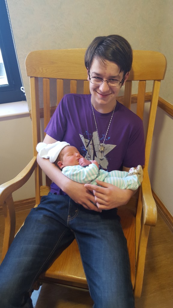 me holding Isabella